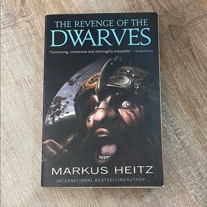 The Revenge of the Dwarves by Markus Heitz - Black & Teal Cover